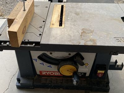 Ryobi BT3000 Precision Woodworking Table Saw with Adjustable Blade and Extension Table