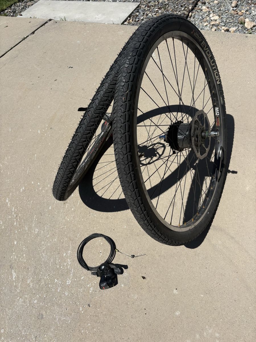 Shimano Alfine 8 speed internally geared wheel set (rear and front wheels) and 8 speed shifter