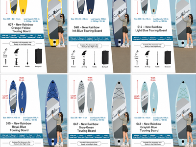 Multiple New in box 11ft paddle board
