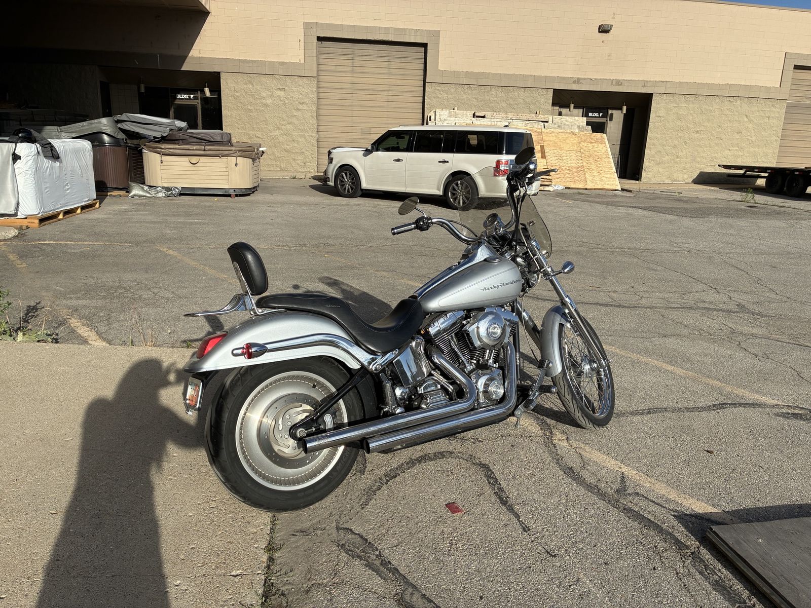 Harley-Davidson Softail Deuce Cruiser Motorcycle - Silver open to trades