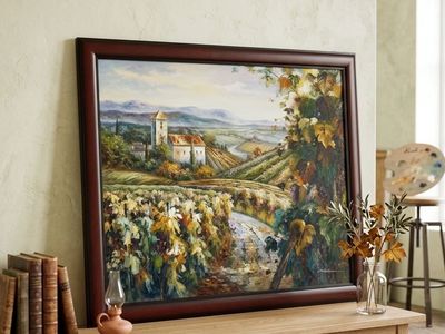 54” x 41.5” Large Framed Vintage Original Oil Painting - Signed