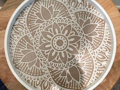 Decorative Wood Tray measure 12”