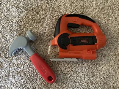 Black+Decker & Fisher-Price Kids Pretend Play Tool Set - Toy Jigsaw & Toy Hammer
