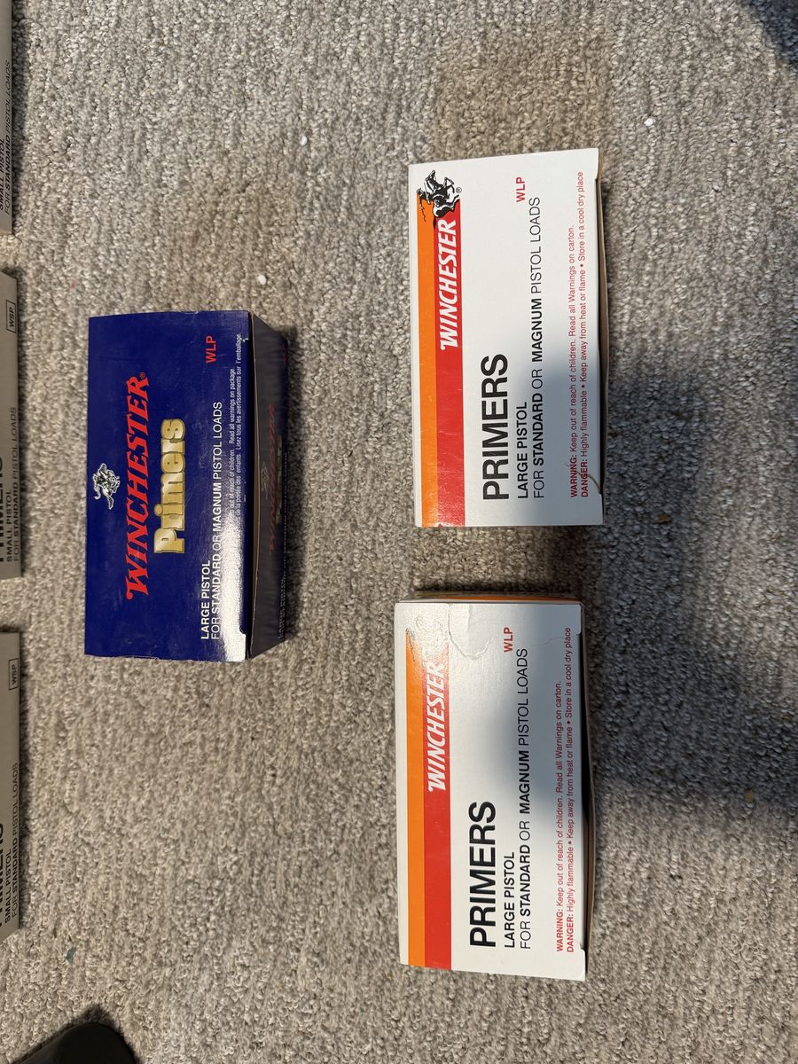 Winchester Large Pistol Primers (WLP) for Standard or Magnum Loads
