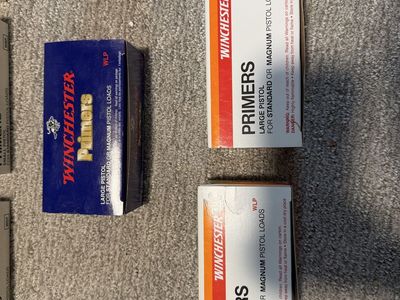 Winchester Large Pistol Primers (WLP) for Standard or Magnum Loads