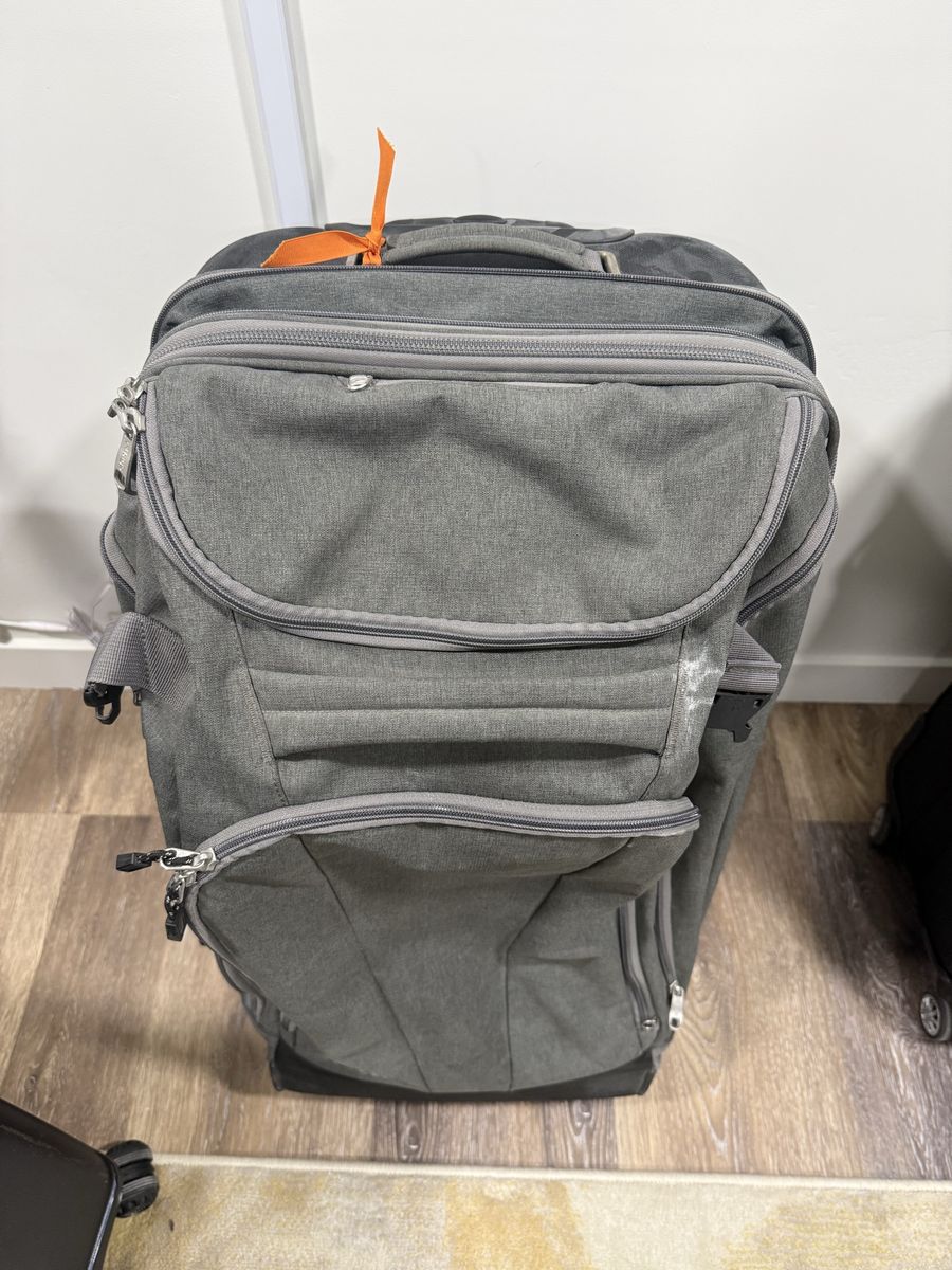 eBags gray rolling suitcase travel bag