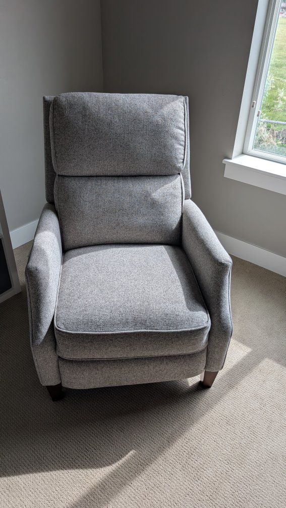 grey recliner