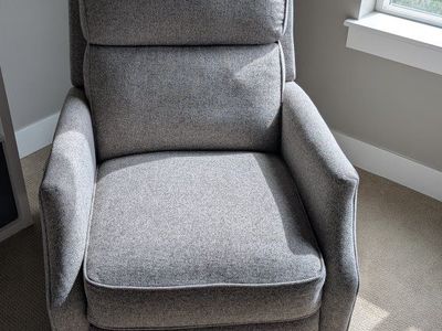 grey recliner