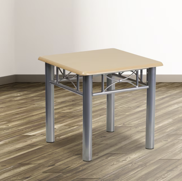 21-in W x 19.75-in H Natural Wood veneer Square Modern End Table