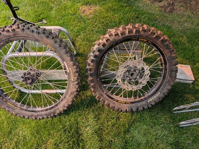 New EXCEL TAKASAGO RIMS Dunlop 739 with heavy duty hubs and spokes 800 OBO