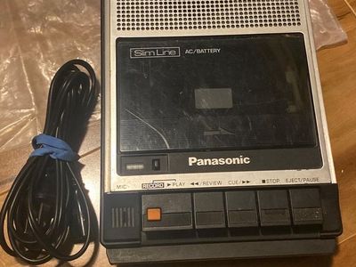 Vintage Panasonic Slim Line Portable tape Recorder