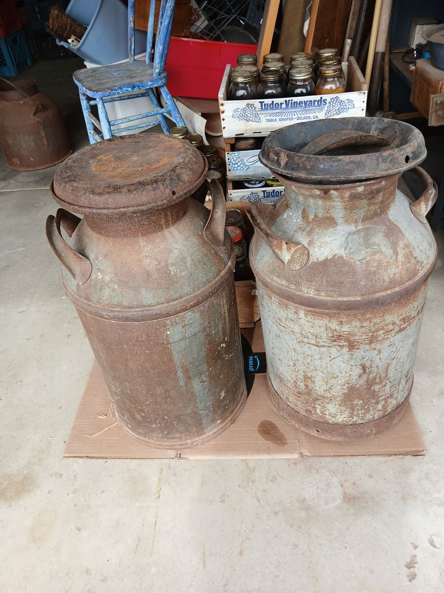 Antique milk cans