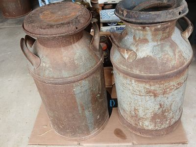Antique milk cans