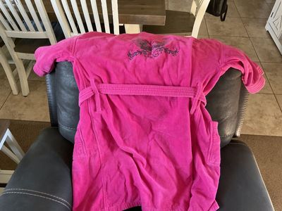 Pink Harley Davidson Robe