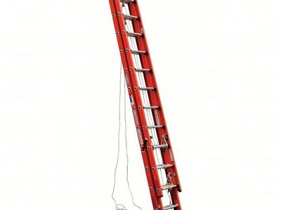 WERNER Extension Ladder: 32 ft Ladder Size, Fiberglass, 300 lb Load Capacity, 81 lb Wt, 3 Sections