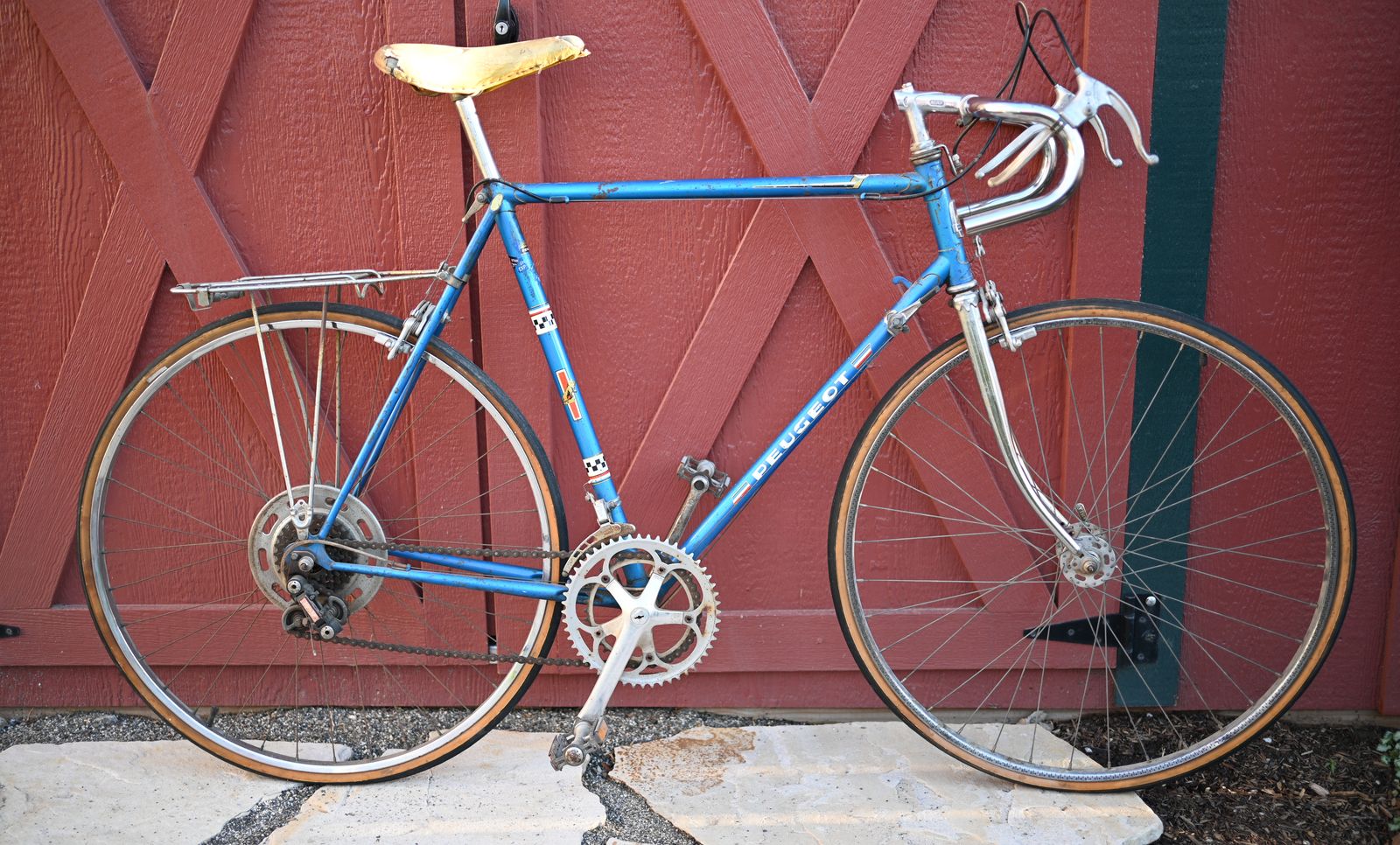 Vintage Peugeot Steel Frame Road Bike Large 58cm