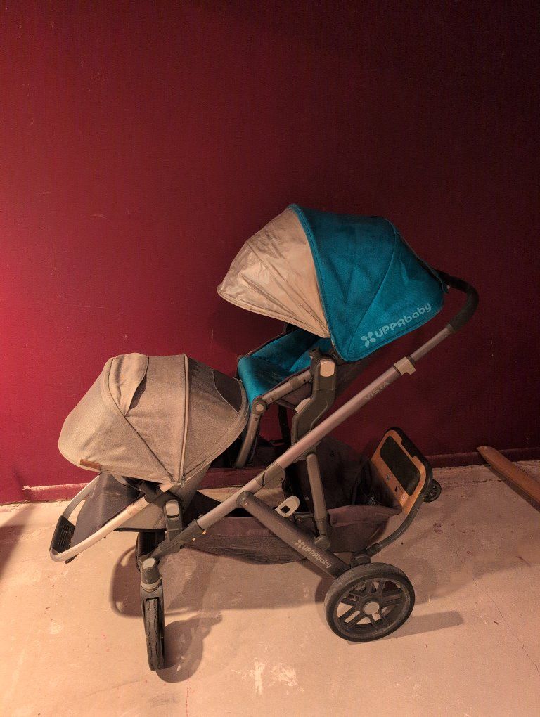 UPPAbaby Vista Double Stroller with Two Seats and Ride-Along Board