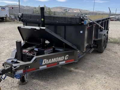 7x16 Diamond C LPT 210 Dump Trailer - 32" Sides - 23K GVWR - 12" Cross Member Upgrade, 7 Gauge Floor and Walls, Board Brackets,