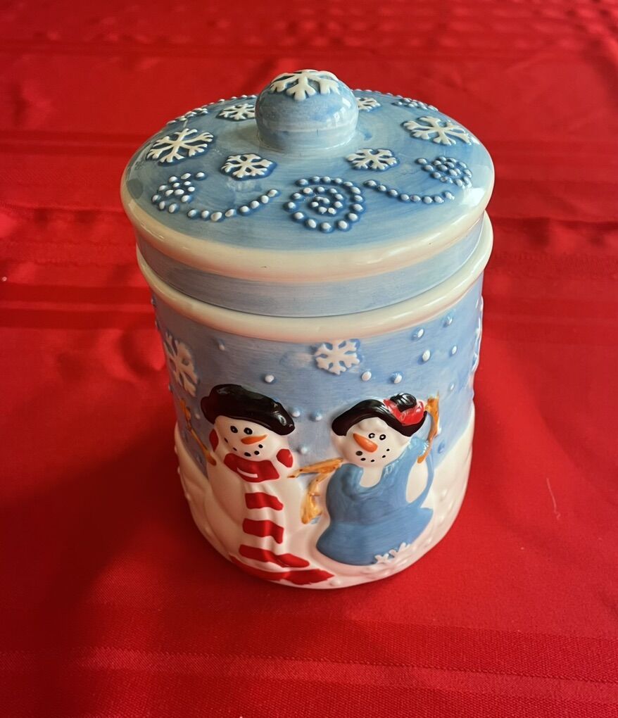 Houston Harvest Snowman Snowflake Canister