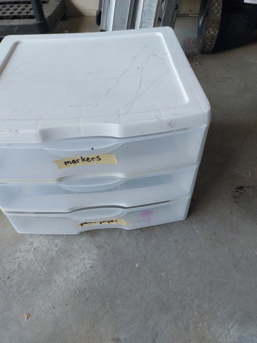 Scrapbook Sterilite Clear 3-Drawer Storage Unit Organizer