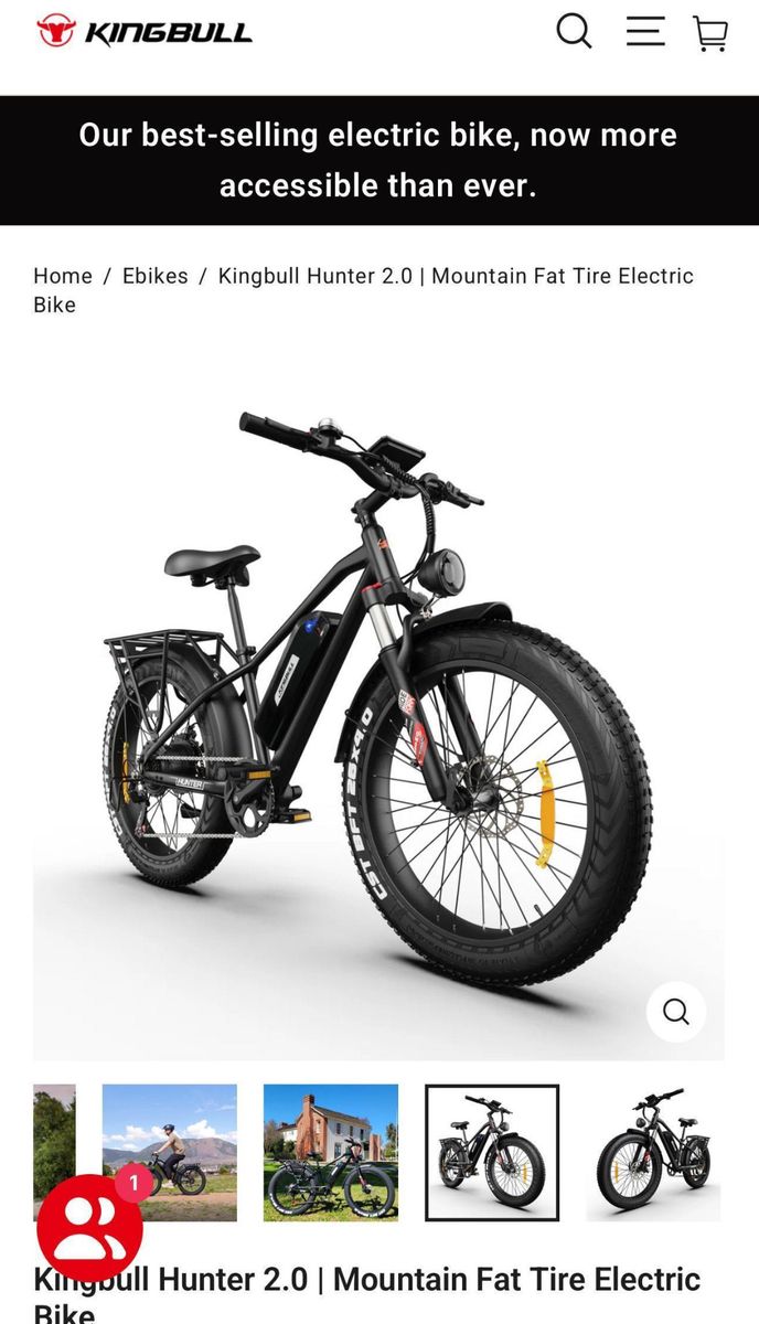 Kingbull Hunter 2.0 Fat Tire Electric Mountain Bik