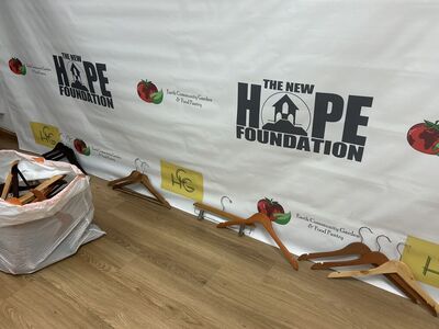 Bunch of Wood Hangers With Metal Hook