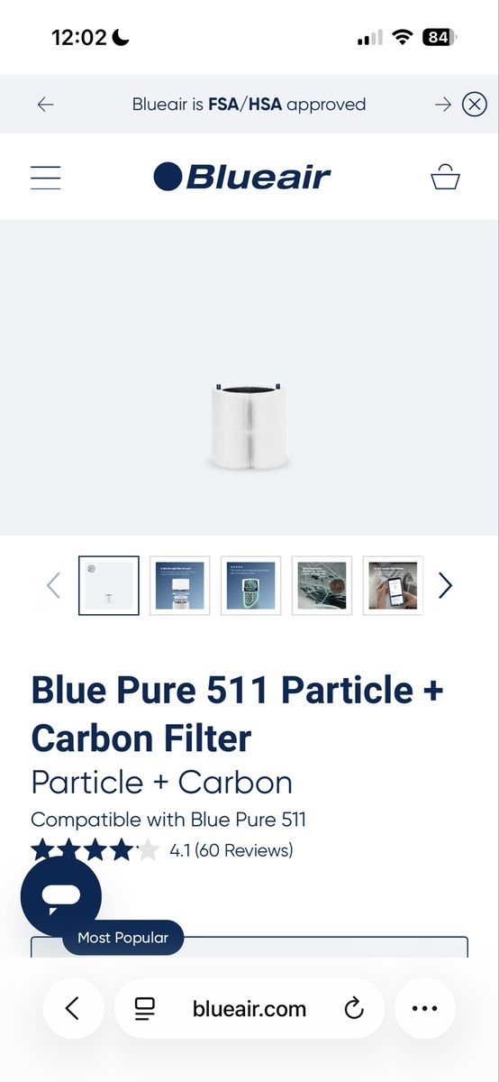 Blue Pure 511 Particle + Carbon Filter