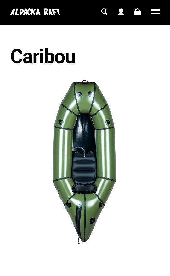 Brand New Alpacka Caribou Packraft with Cargo Fly