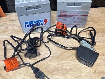 2 Power Wheels Batteries W/ Chargers