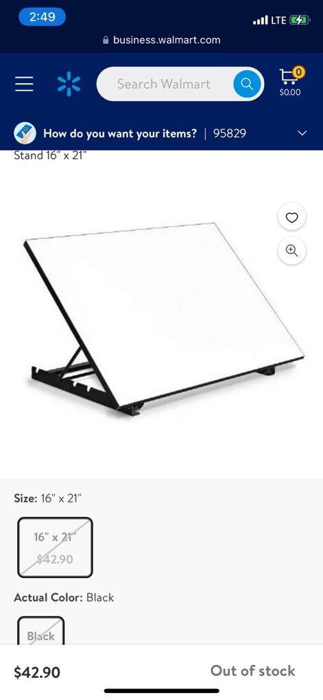 16x21 in. Alvin Drawing Board w/ Stand, Brand New
