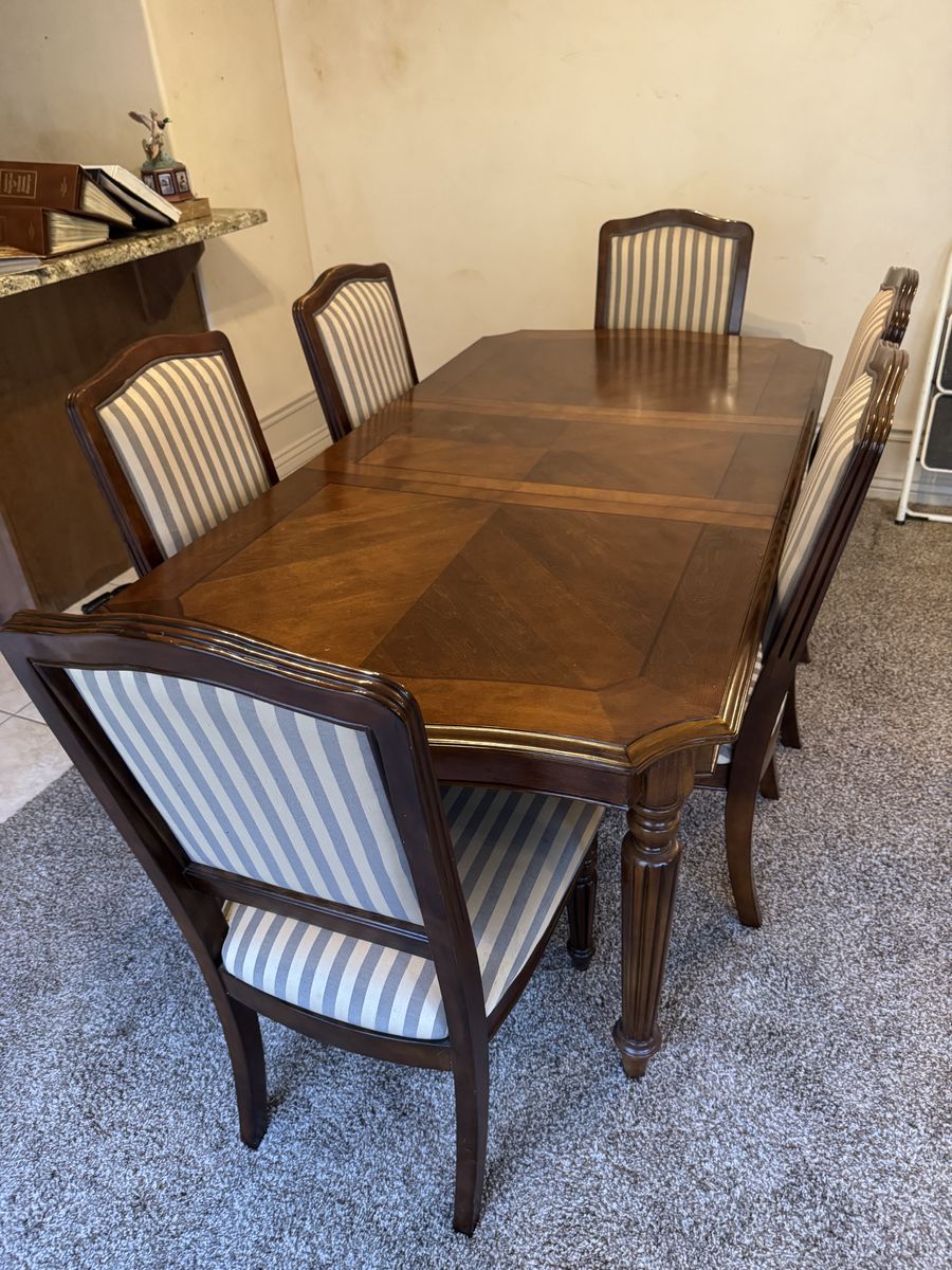 Dining table and chairs