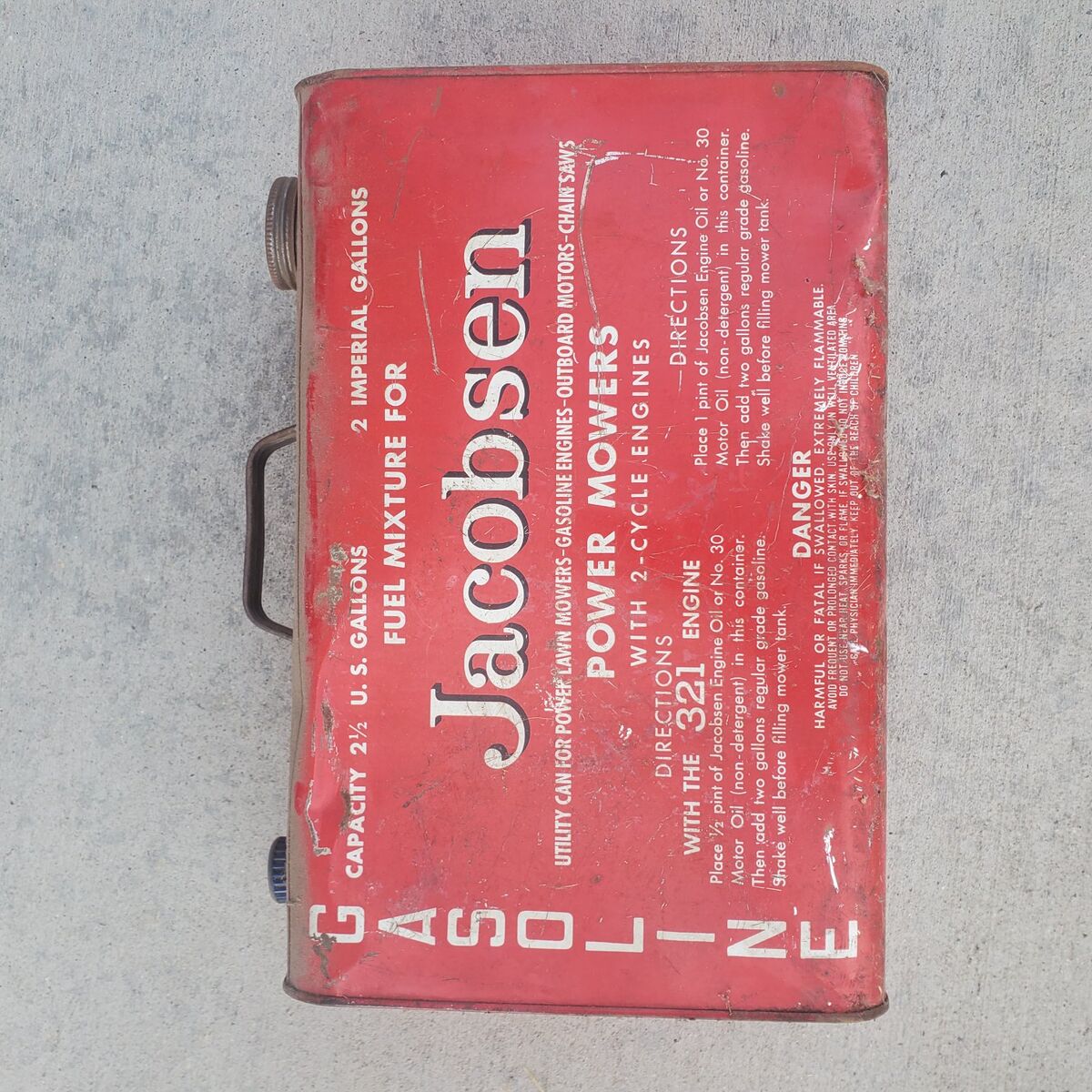 Vintage Jacobsen gas can