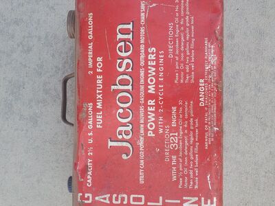 Vintage Jacobsen gas can