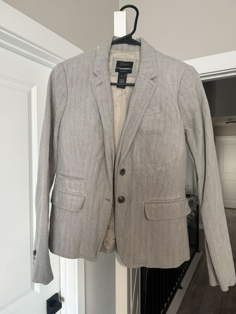 J Crew Womens Gray Blazer