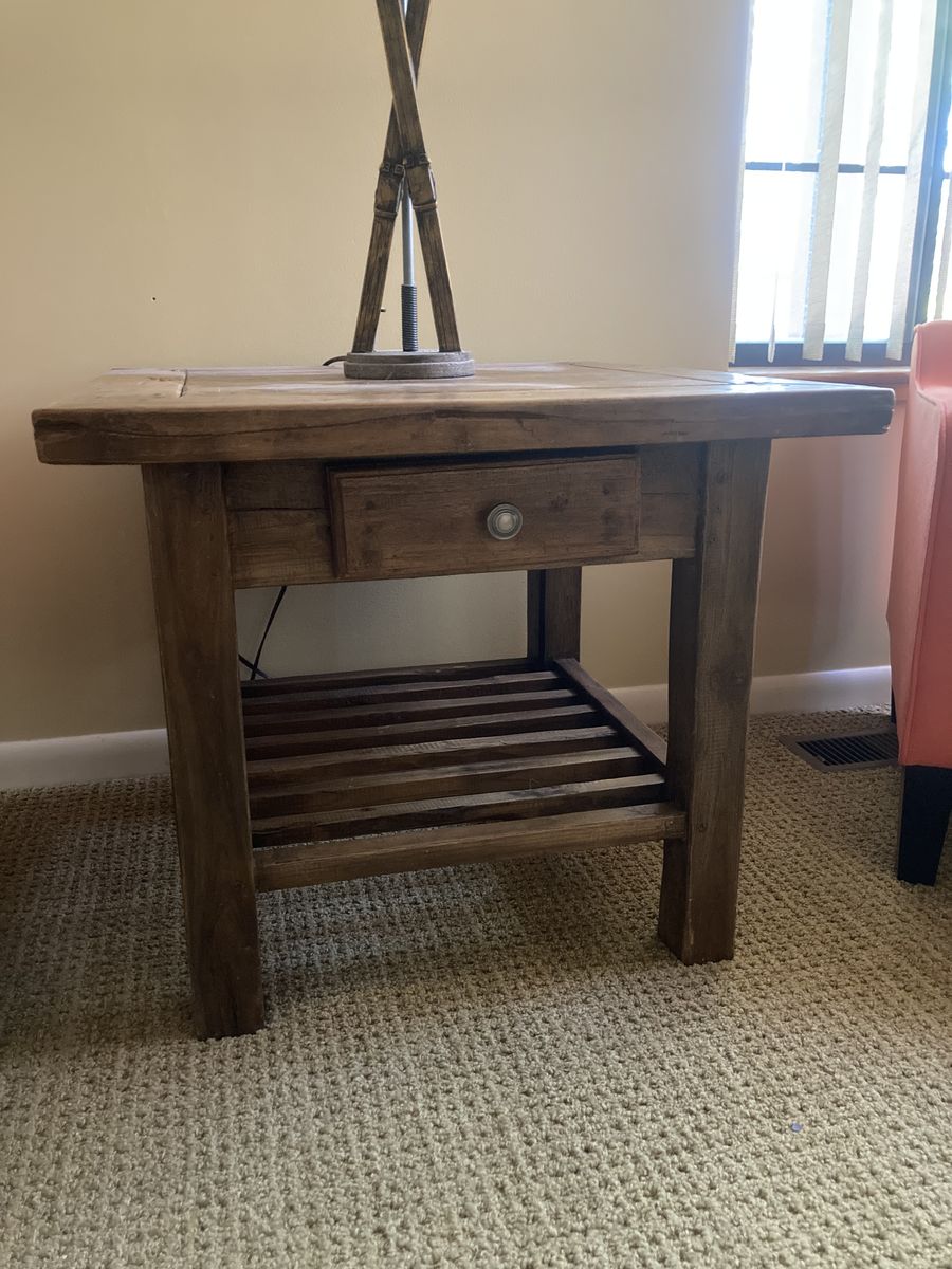 Rustic Living Room Side Table End Table