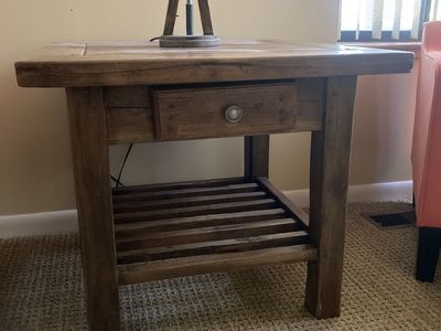 Rustic Living Room Side Table End Table