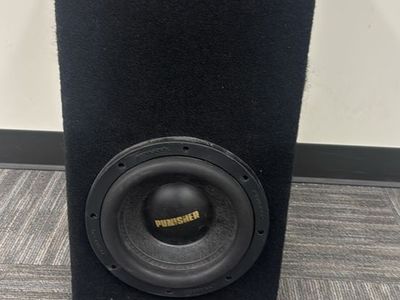Rockwell Punisher 8” Black Car Subwoofer DVC 1-Ohm