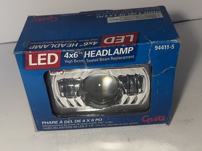Grote 94411-5 4x6" LED Headlamp High Beam Sealed Beam Replacement DOT Compliant