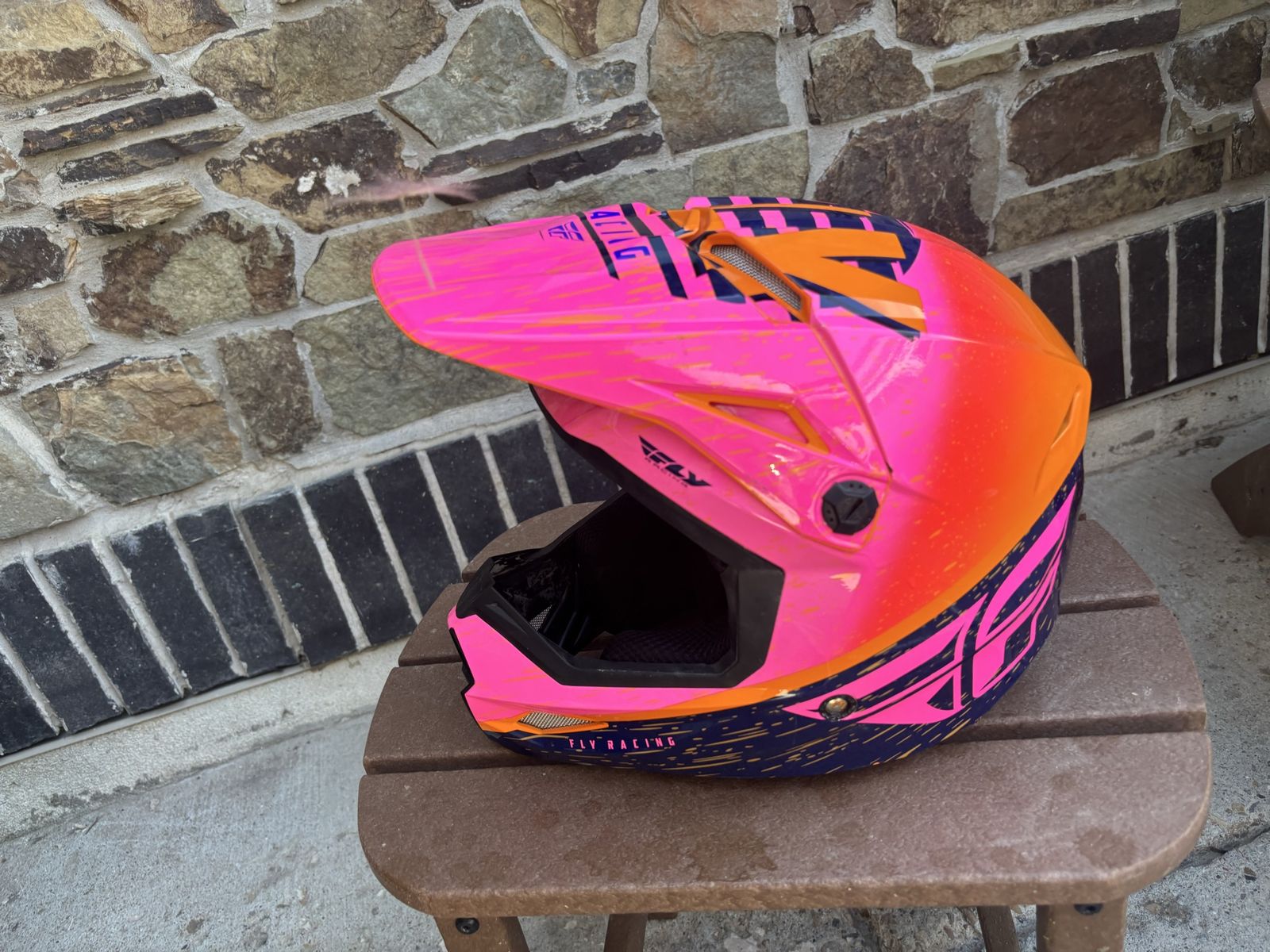 FLY Racing Kinetic Shock MX Helmet - Pink/Orange, Size L - Motocross ATV UTV Dirt Bike Helmet