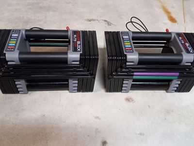 PowerBlock Elite EXP Adjustable Dumbbells (up to 50 lbs.) with Marcy Club Weight Bench Set