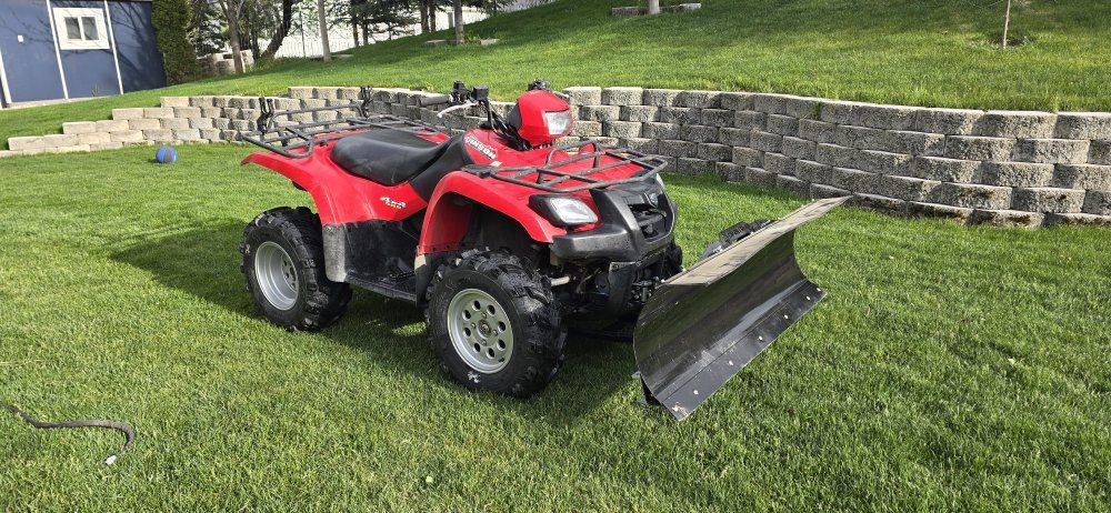 Suzuki Vinson 500 4x4 ATV Quad w/ Plow - Low Hours, Excellent Condition