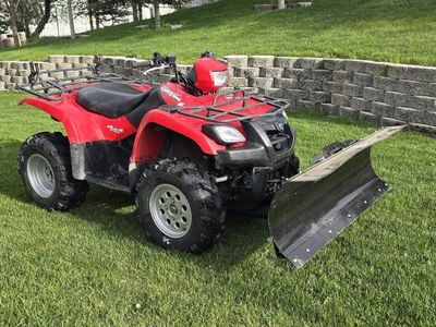 Suzuki Vinson 500 4x4 ATV Quad w/ Plow - Low Hours, Excellent Condition