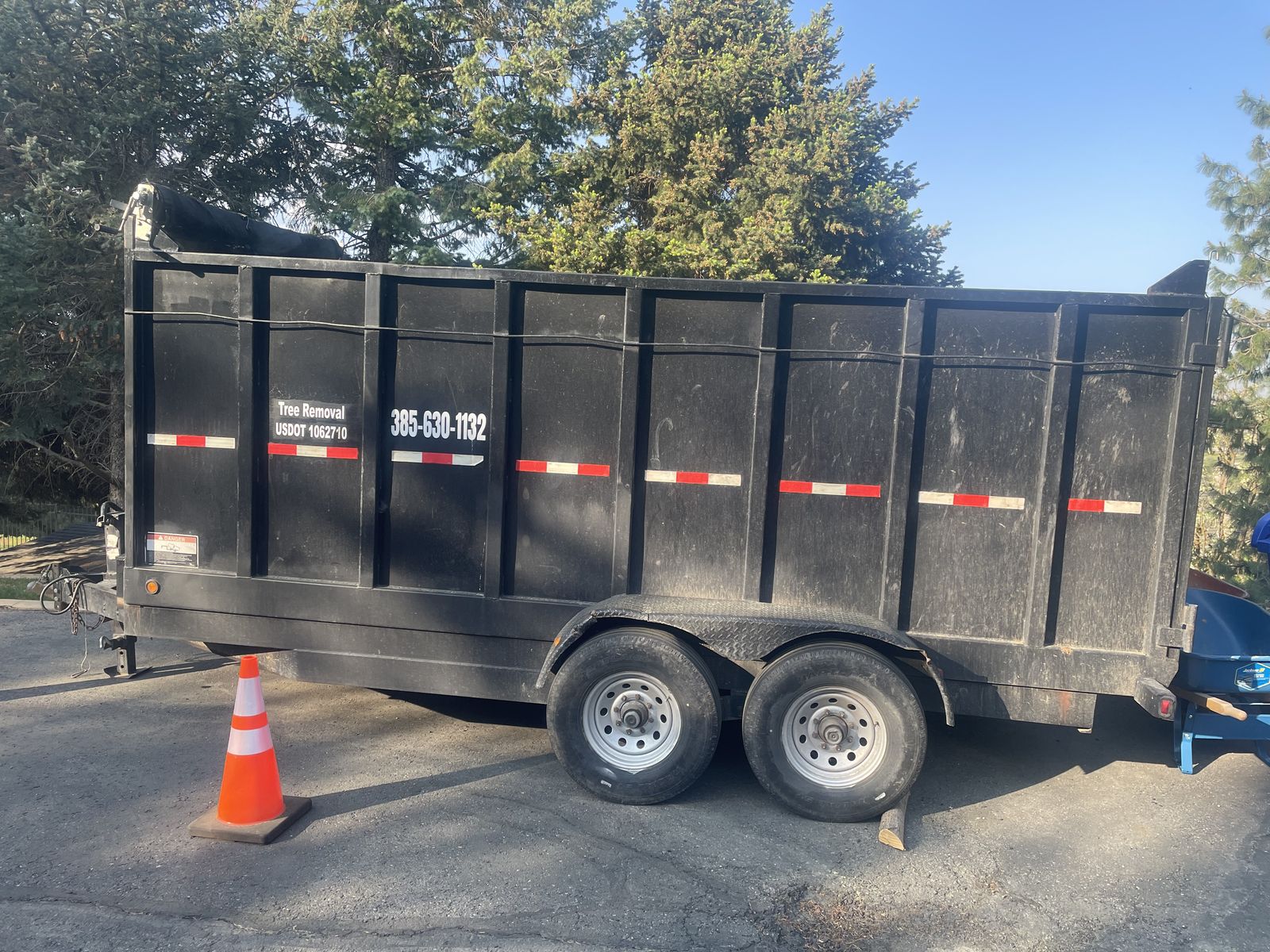 Large 7x16 Dump Trailer for Rent