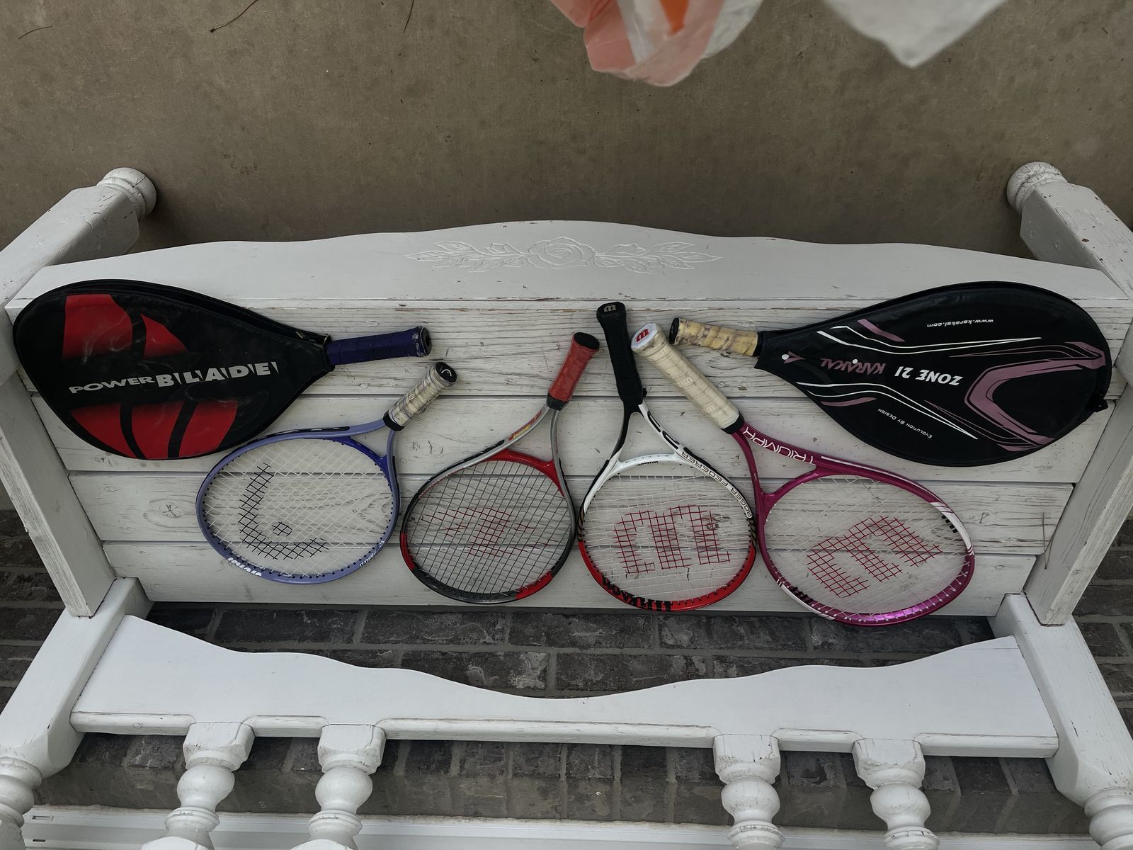 Tennis Rackets - 2 with covers - 6 total