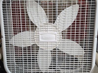 Lasko 20" White Box Fan - 3 Quiet Speeds, High Volume Airflow