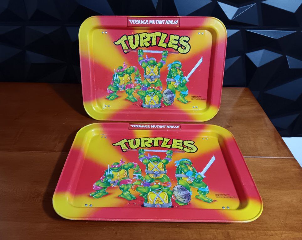 Vintage 1988 Mirage Studios Collectible Teenage Mutant Ninja Turtles Metal Television Tray - Great Condition!