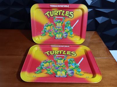 Vintage 1988 Mirage Studios Collectible Teenage Mutant Ninja Turtles Metal Television Tray - Great Condition!