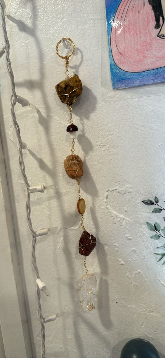 wire Wrapped crystal Hanger
