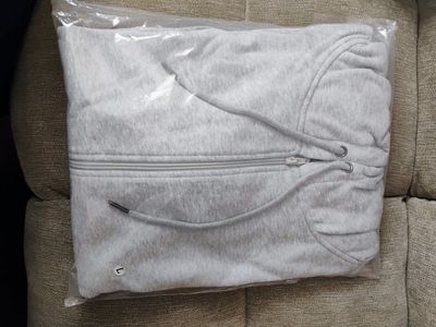 Champion Unisex Gray Fleece Full-Zip Hoodie - Size L, New with Tags