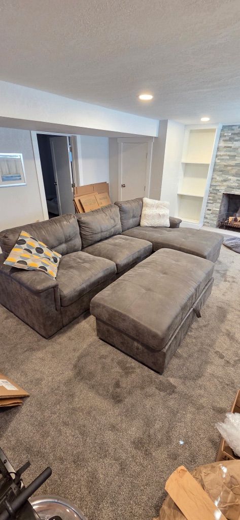 Sofa With Chaise And Ottoman